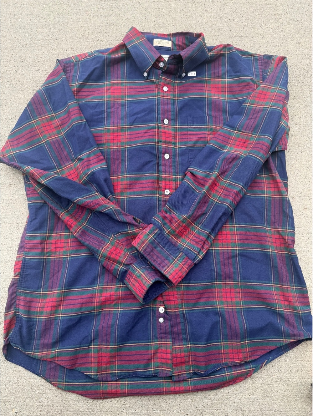 Vintage L.L. Bean Men's Classic Fit Plaid Button-Down Shirt